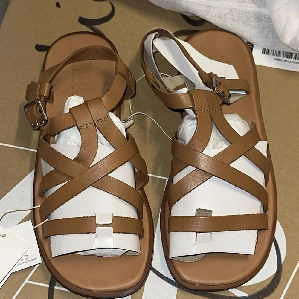 ZARA Kids | Brown | LEATHER SANDALS